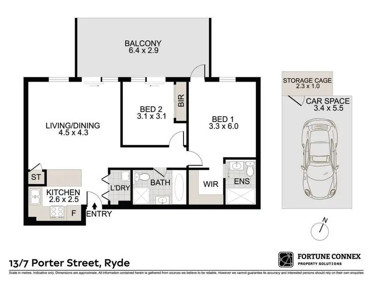 Floorplan of Homely apartment listing, 13/7 Porter Street, Ryde NSW 2112