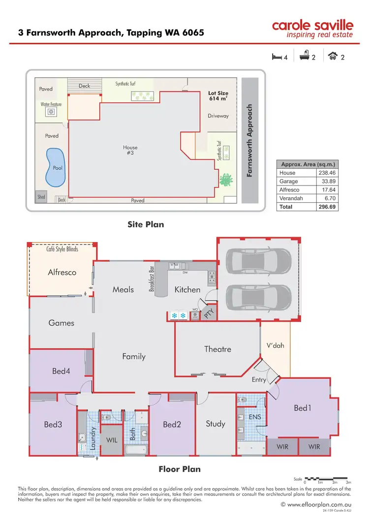 Floorplan of Homely house listing, 3 Farnsworth Approach, Tapping WA 6065