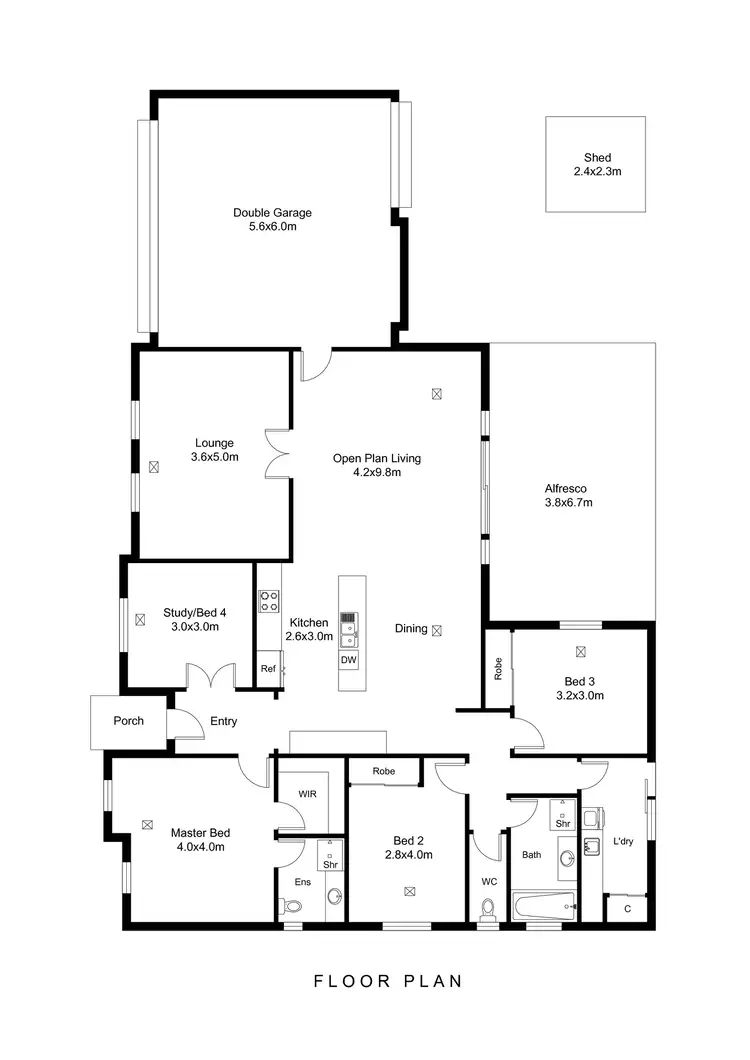 Floorplan of Homely house listing, 38 Naomi Way, Athelstone SA 5076