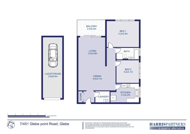 Floorplan of Homely unit listing, 7/451 Glebe Point Road, Glebe NSW 2037