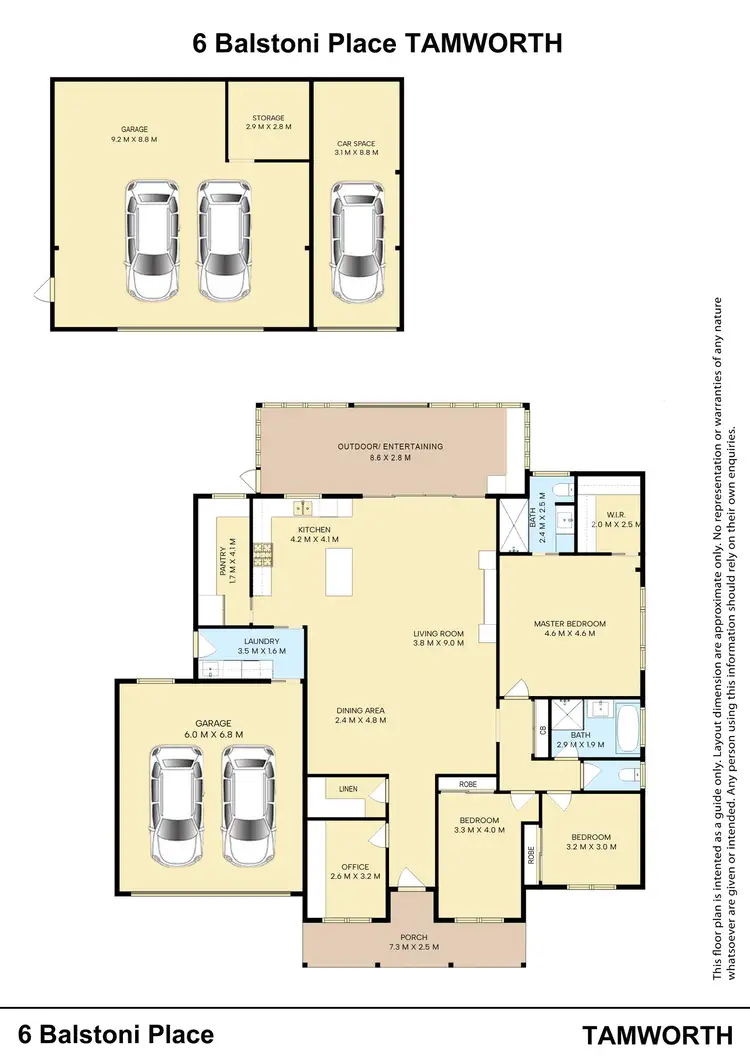 Floorplan of Homely house listing, 6 Balstoni Place, Tamworth NSW 2340