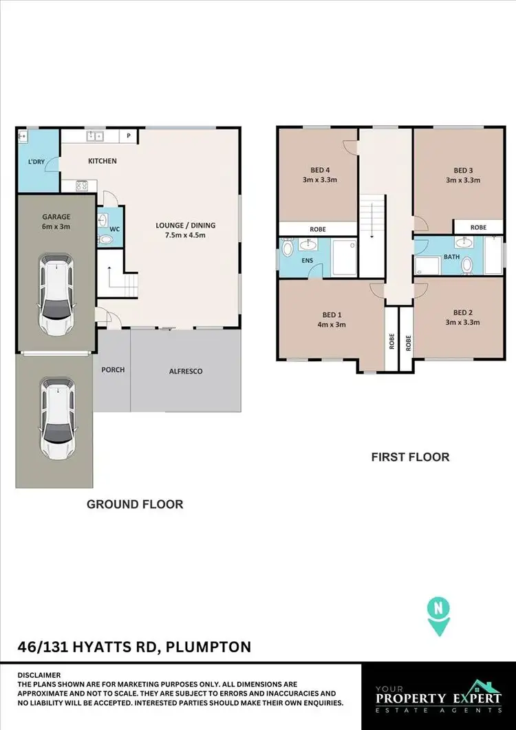 Floorplan of Homely townhouse listing, 46/131 Hyatts Road, Plumpton NSW 2761