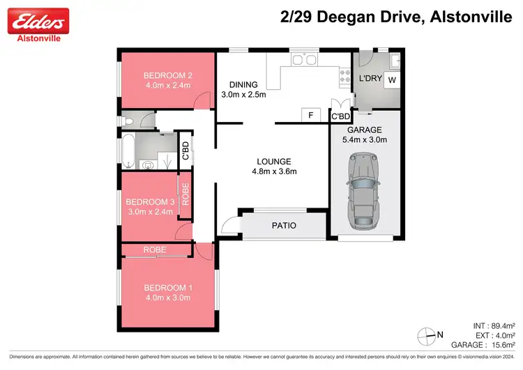 Floorplan of Homely semi-detached listing, 2/29 Deegan Drive, Alstonville NSW 2477
