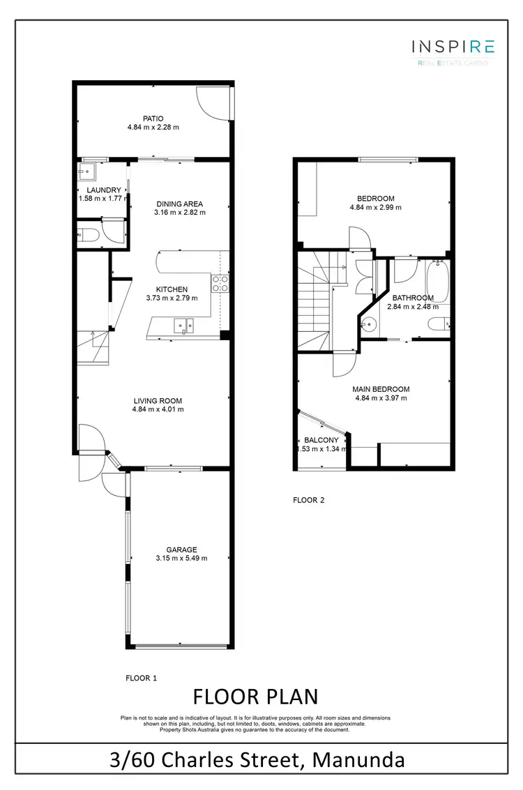 Floorplan of Homely townhouse listing, 3/60 Charles Street, Manunda QLD 4870