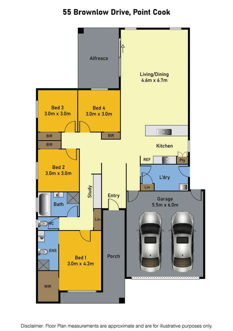 Floorplan of Homely house listing, 55 Brownlow Drive, Point Cook VIC 3030