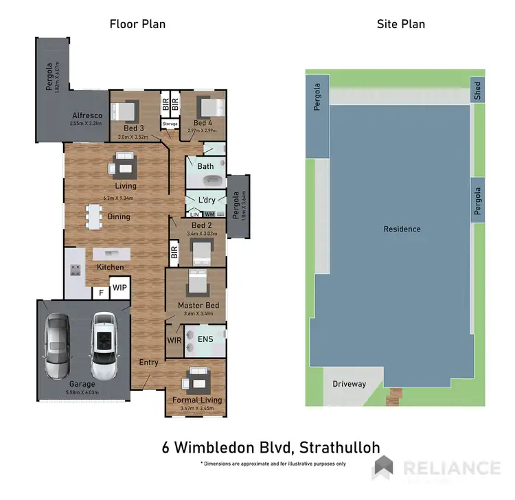 Floorplan of Homely house listing, 6 Wimbledon Boulevard, Strathtulloh VIC 3338