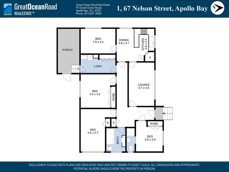 Floorplan of Homely unit listing, 1/67 Nelson Street, Apollo Bay VIC 3233