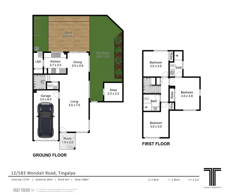 Floorplan of Homely townhouse listing, 12/583 Wondall Road, Tingalpa QLD 4173