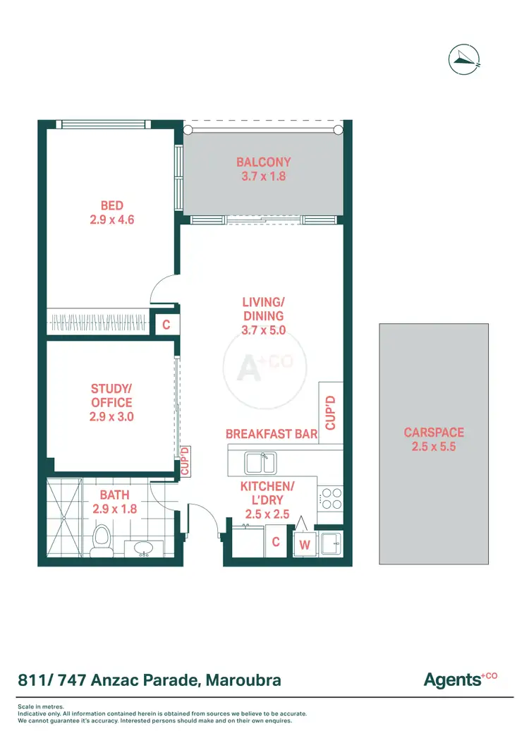 Floorplan of Homely apartment listing, 811/747 Anzac Parade, Maroubra NSW 2035