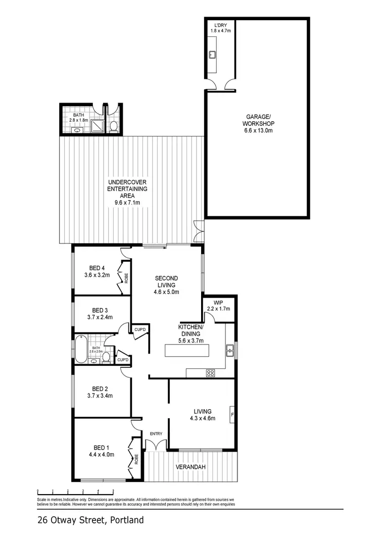 Floorplan of Homely house listing, 26 Otway Street, Portland VIC 3305