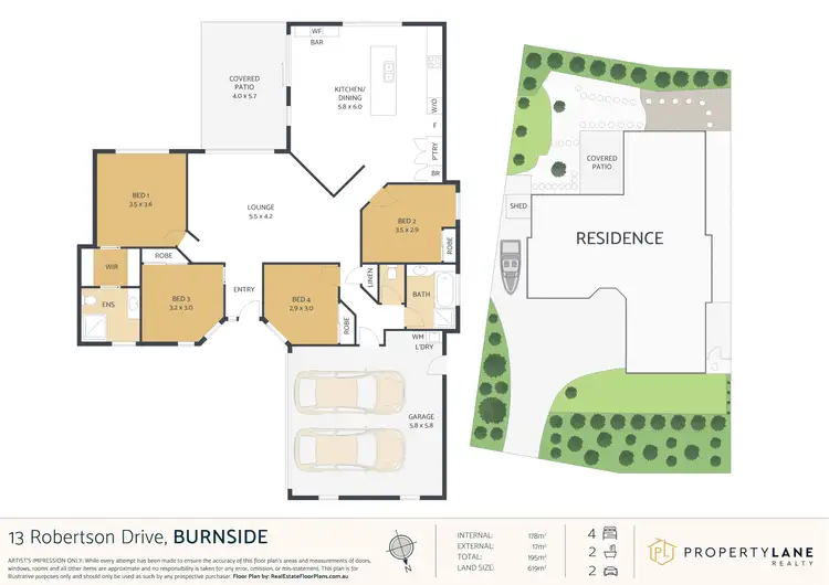 Floorplan of Homely house listing, 13 Robertson Drive, Burnside QLD 4560