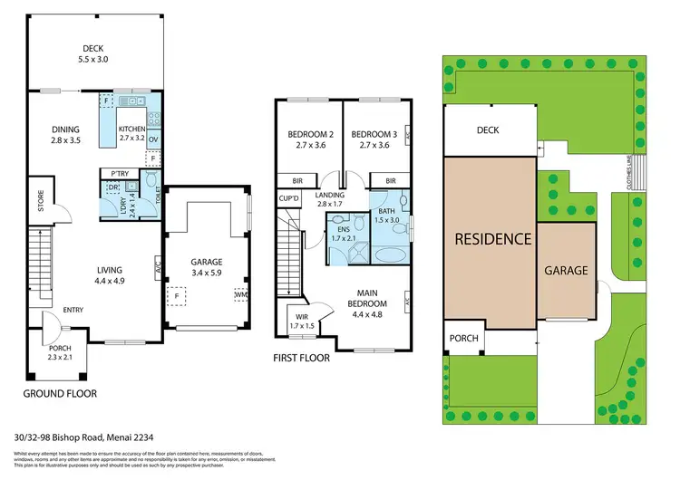 Floorplan of Homely townhouse listing, 30/32-98 Bishop Road, Menai NSW 2234
