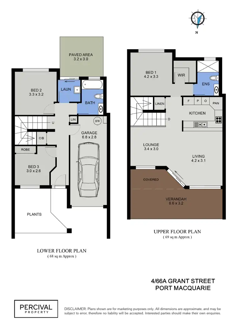 Floorplan of Homely townhouse listing, 4/66A Grant Street, Port Macquarie NSW 2444