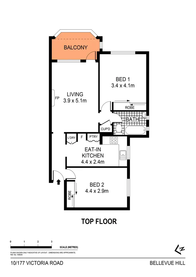 Floorplan of Homely apartment listing, 10/177 Victoria Road, Bellevue Hill NSW 2023