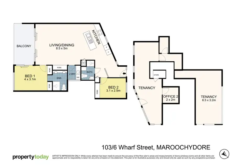 Floorplan of Homely unit listing, 103/6 Wharf Street, Maroochydore QLD 4558