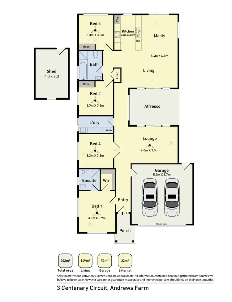 Floorplan of Homely house listing, 3 Centenary Circle, Andrews Farm SA 5114