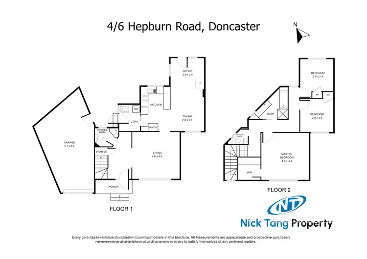 Floorplan of Homely townhouse listing, 4/6 Hepburn Road, Doncaster VIC 3108