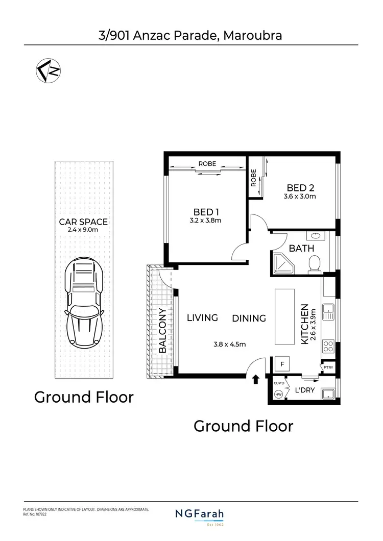 Floorplan of Homely apartment listing, 3/901 Anzac Parade, Maroubra NSW 2035