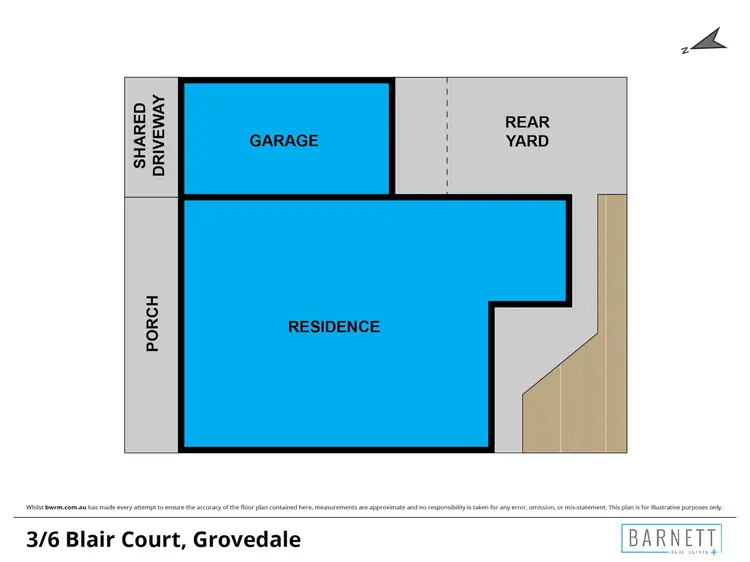 Floorplan of Homely unit listing, 3/6 Blair Court, Grovedale VIC 3216