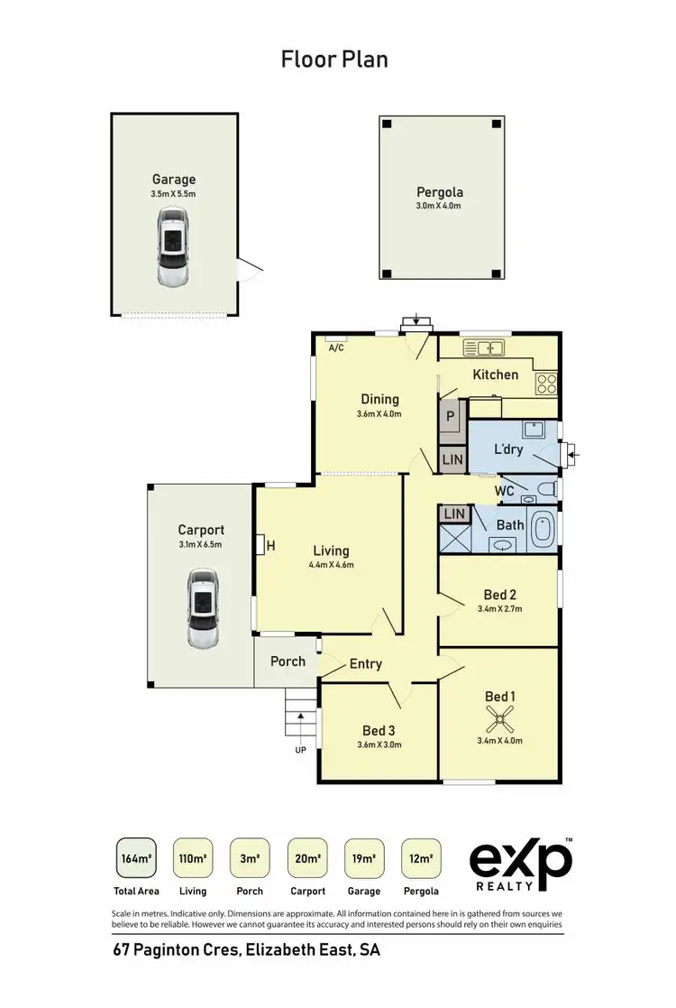 Floorplan of Homely house listing, 67 Paginton Crescent, Elizabeth East SA 5112