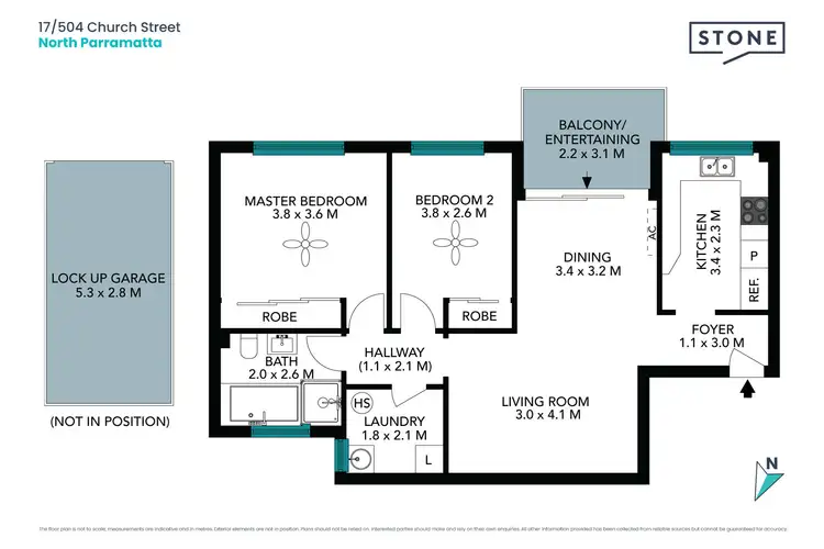 Floorplan of Homely apartment listing, 17/504 Church Street, North Parramatta NSW 2151
