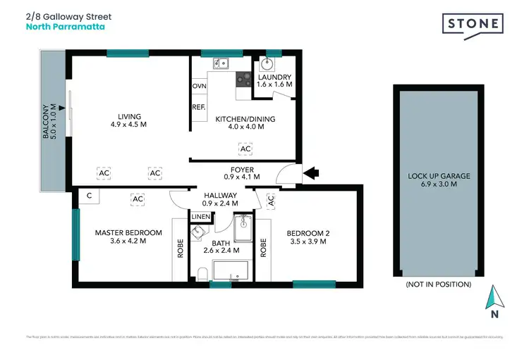 Floorplan of Homely apartment listing, 2/8 Galloway Street, North Parramatta NSW 2151