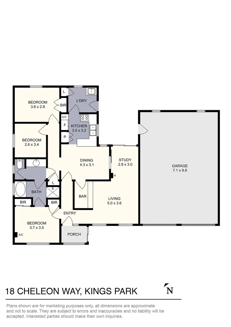 Floorplan of Homely house listing, 18 Cheleon Way, Kings Park VIC 3021