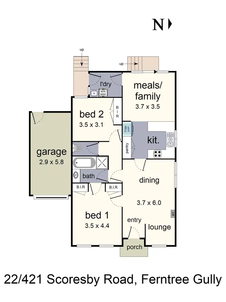 Floorplan of Homely unit listing, 22/407 - 421 Scoresby Road, Ferntree Gully VIC 3156
