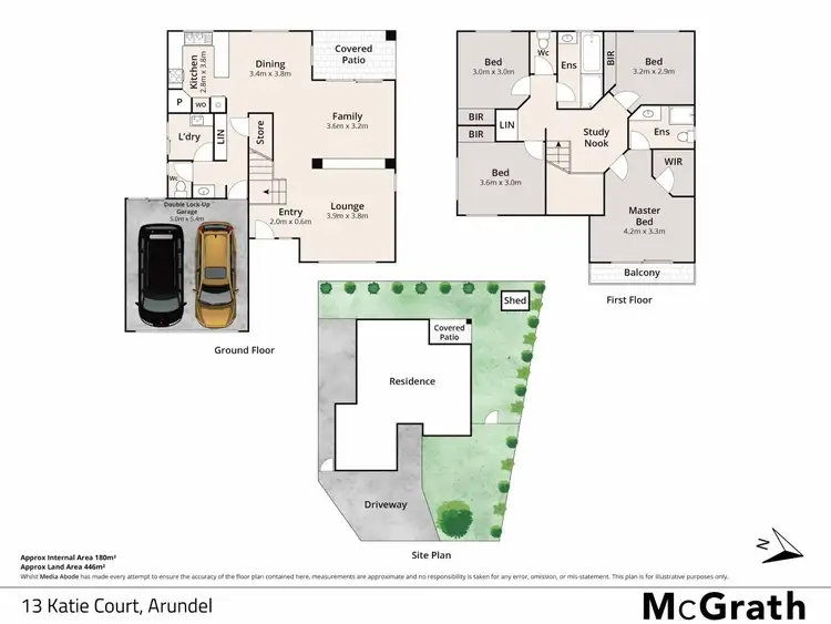 Floorplan of Homely house listing, 13 Katie Court, Arundel QLD 4214