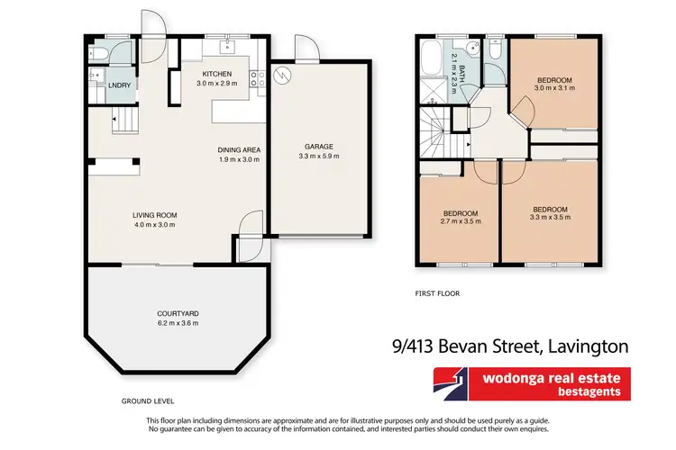 Floorplan of Homely unit listing, 9/413 Bevan Street, Lavington NSW 2641