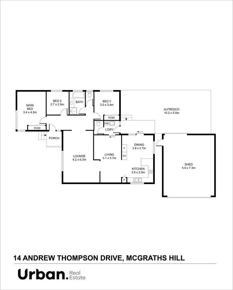Floorplan of Homely house listing, 14 Andrew Thompson Drive, Mcgraths Hill NSW 2756