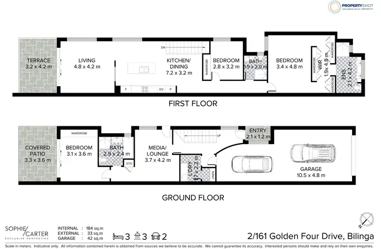Floorplan of Homely semi-detached listing, 2/161 Golden Four Drive, Bilinga QLD 4225
