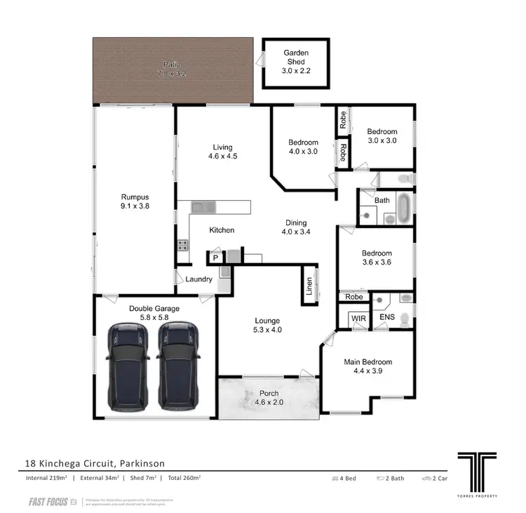 Floorplan of Homely house listing, 18 Kinchega Circuit, Parkinson QLD 4115