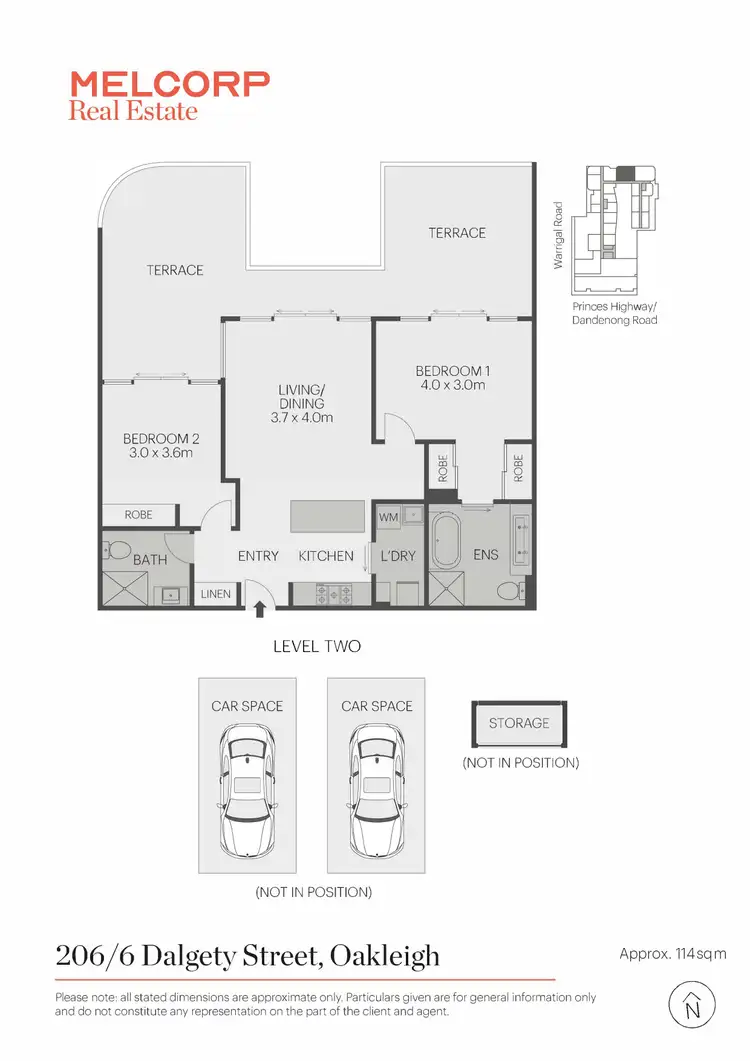 Floorplan of Homely apartment listing, Oros 206/6 Dalgety Street, Oakleigh VIC 3166