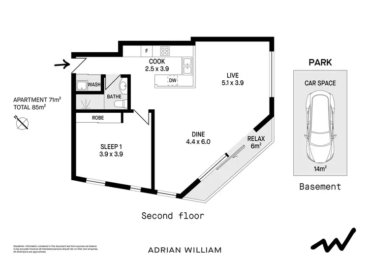 Floorplan of Homely apartment listing, 45/159 Princes Highway, St Peters NSW 2044
