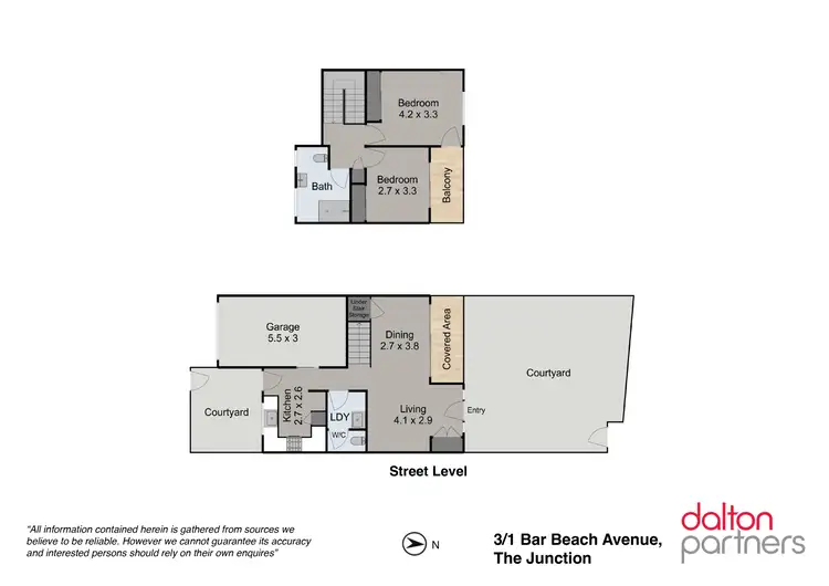 Floorplan of Homely unit listing, 3/1 Bar Beach Avenue, The Junction NSW 2291