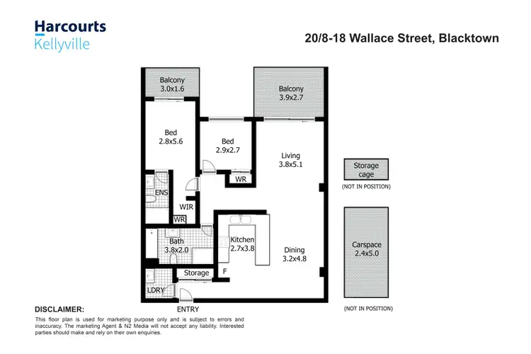 Floorplan of Homely apartment listing, 20/8-18 Wallace Street, Blacktown NSW 2148