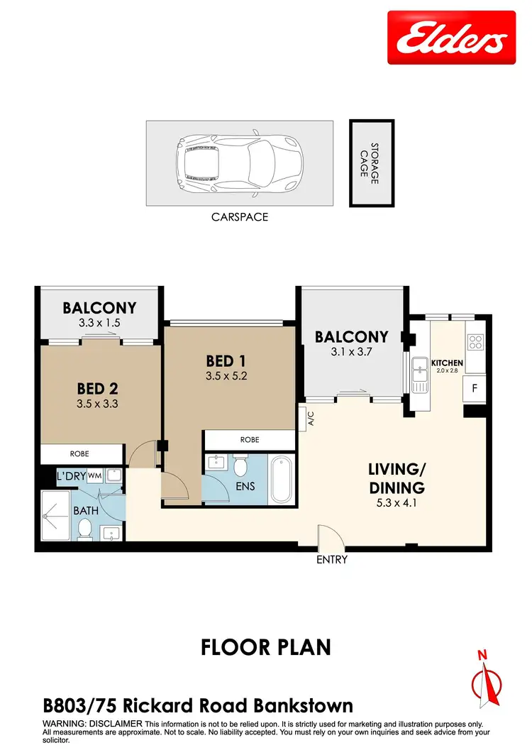 Floorplan of Homely apartment listing, B803/75 Rickard Road, Bankstown NSW 2200