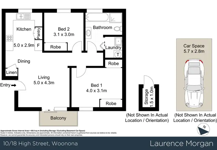 Floorplan of Homely unit listing, 10/18 High Street, Woonona NSW 2517