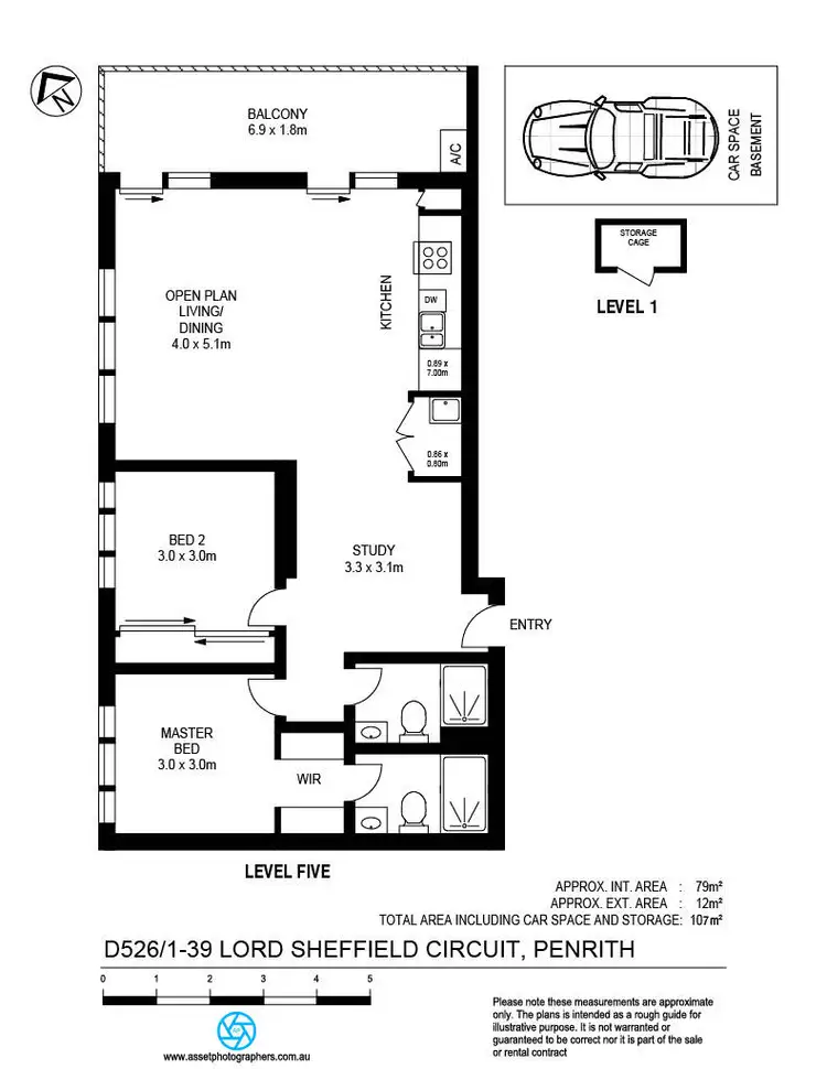 Floorplan of Homely apartment listing, D526/1-39 Lord Sheffield Circuit, Penrith NSW 2750