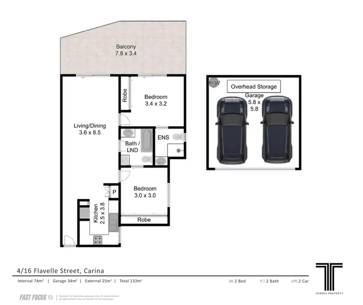 Floorplan of Homely unit listing, 4/16 Flavelle Street, Carina QLD 4152