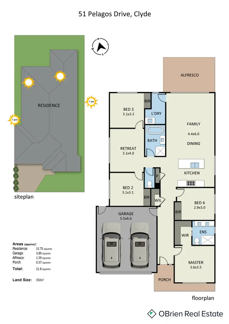 Floorplan of Homely house listing, 51 Pelagos Drive, Clyde VIC 3978