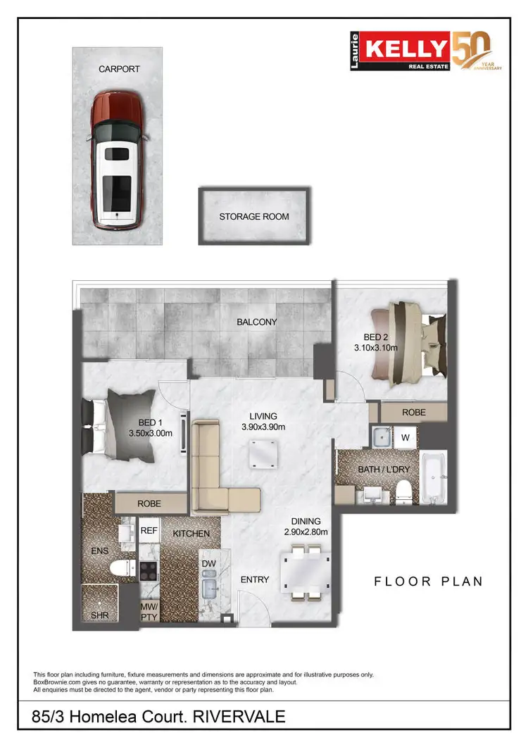 Floorplan of Homely apartment listing, 85/3 Homelea Court, Rivervale WA 6103