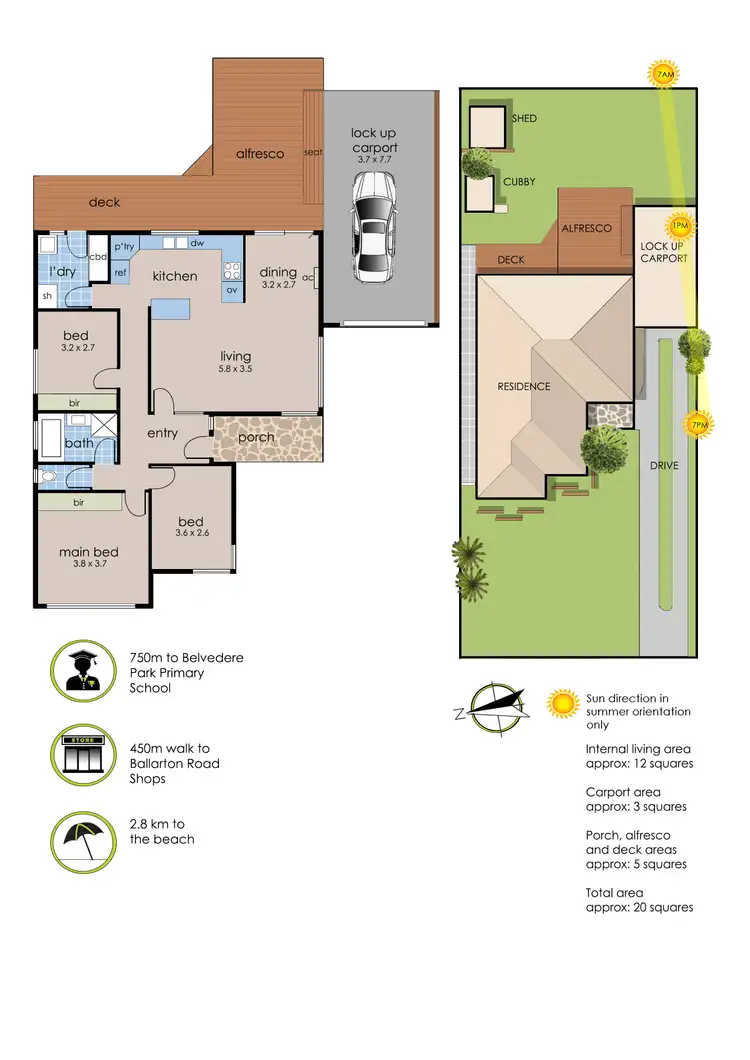 Floorplan of Homely house listing, 17 Boston Avenue, Seaford VIC 3198
