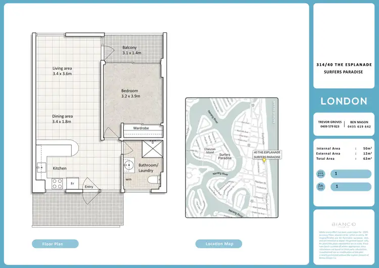 Floorplan of Homely unit listing, 314/40 The Esplanade, Surfers Paradise QLD 4217