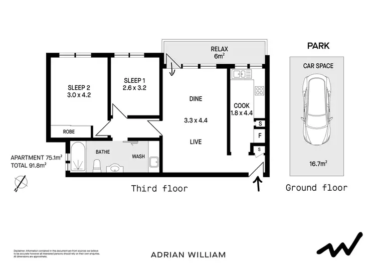 Floorplan of Homely apartment listing, 52/44-50 Ewart Street, Marrickville NSW 2204