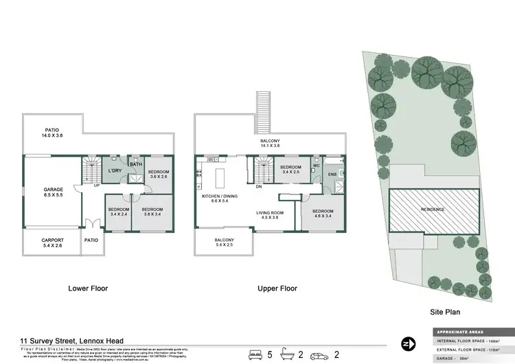 Floorplan of Homely house listing, 11 Survey Street, Lennox Head NSW 2478