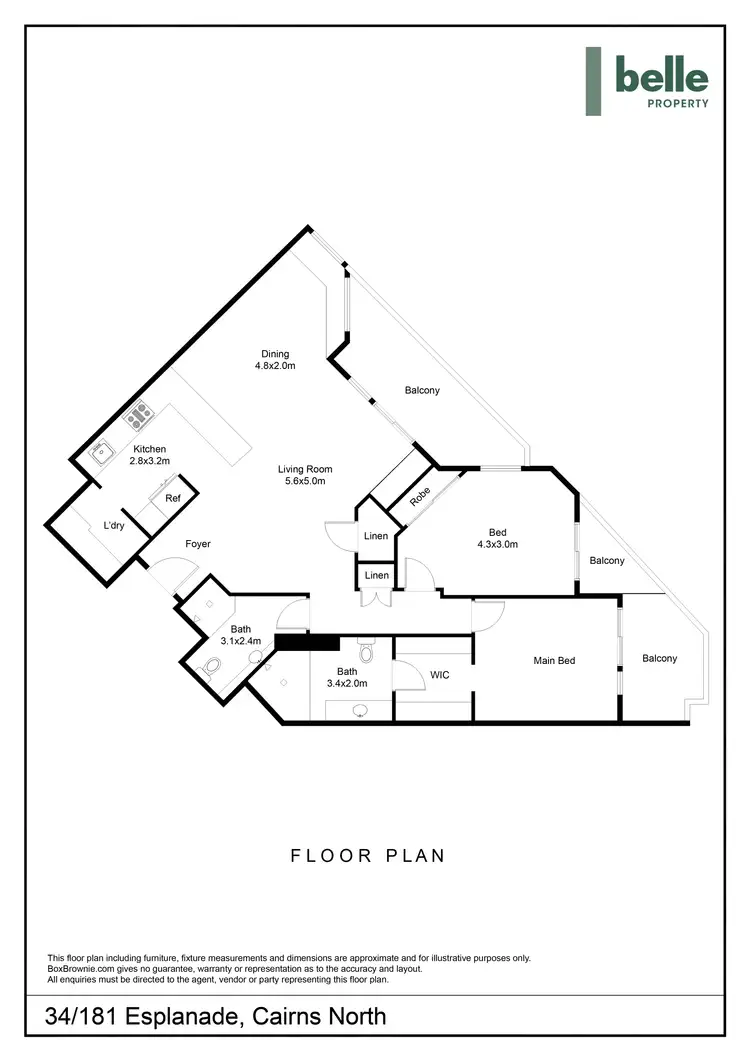 Floorplan of Homely apartment listing, 34/181 Esplanade, Cairns North QLD 4870