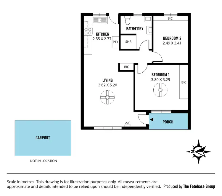 Floorplan of Homely unit listing, 3/94 Cliff Street, Glengowrie SA 5044