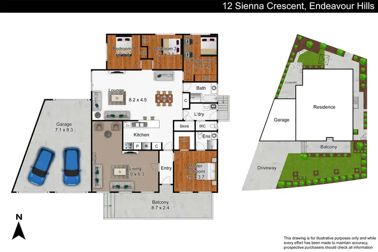 Floorplan of Homely house listing, 12 Sienna Crescent, Endeavour Hills VIC 3802